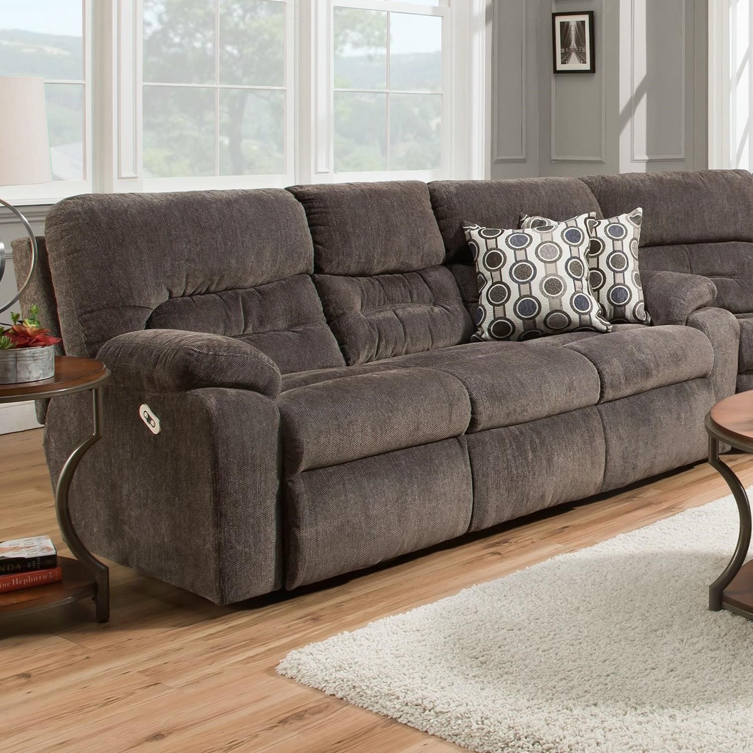 Power headrest reclining shop sofa